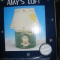 Candle lamp with a 3D design on the front
