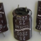 2200uF-25V SAMYOUNG ELECTROLYTIC 105C CAPACITOR 3 PCS