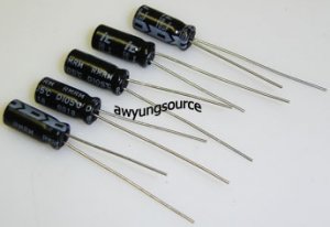 10uF-100V ILLINOIS CAPACITOR 105C ALUMINUM ELECT 5 PCS