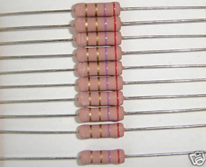 2.7 OHM 3 WATT METALOXIDE RESISTOR 5% 10 PC PACKAGE!