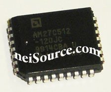 27C512-120JC AMD 512 KILOBIT CMOS EPROM 64K X 8-BIT IC