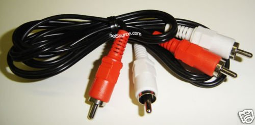 CABLE 3.5mm RCA(M)-RCA(M) 3 FT RED/WHITE CONNECTORS