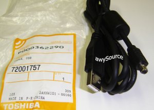 P000362290 TOSHIBA USB PC LINK CABLE 72001757 ORIGINAL!