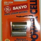 CR123A SANYO 2-PACK BRAND NEW & ORIGINAL LITHIUM-ION