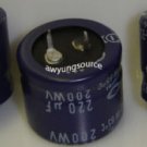 220uF-200V SAMHWA ELECTROLYTIC 85C CAPACITORS 3 PCS