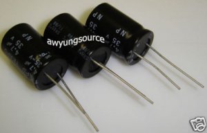 4.7uF-35V NON-POLAR TEAPO 11x25mm 85C CAPACITORS 3 PCS