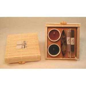 Lot of 12 Incense Sets in Bamboo Box