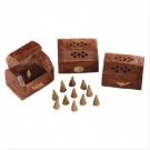 Lot of 24 Wood Box with Cone Incense