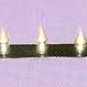 Patent Leather Large Spike Wristband - Item PL08