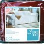 NEW SUREFIT WAFFLE WEAVE ROSE SOFA & LOVESEAT SLIPCOVERS SET