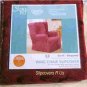 NEW! BURGUNDY scroll T CUSHION WING CHAIR SLIPCOVER