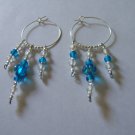 Shades of Blue Hoop Earrings