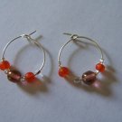 Brown and Orange Earrings