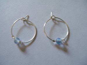 Blue Beaded Earrings