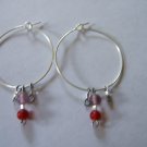 Red and Purple Earrings