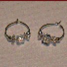 Children silver and Crystal hoops