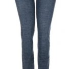 Skinny distressed wash denim