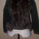 Designer Washed denim jacket with fur