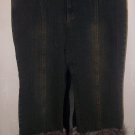 Designer Washed denim capri with fur
