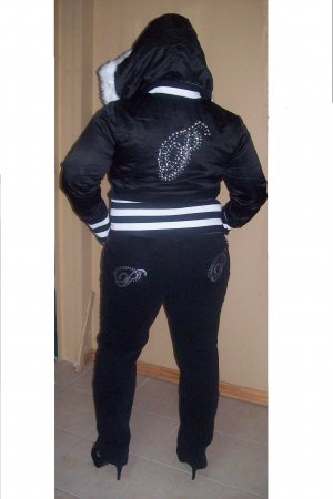 Designer Black denim with rhinestone
