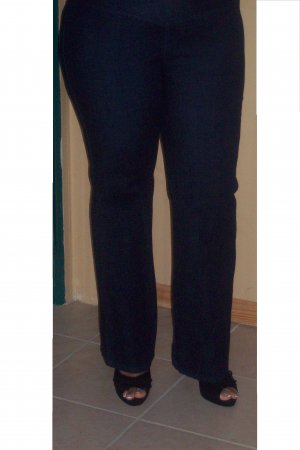 Stretch v-front dark denim pant