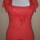 Orange tunic top with tie