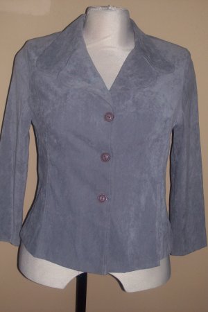 Grey faux suede stretch jacket