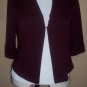 Wine 3/4 blazer with open front