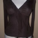 Olive wrap top with ruffles
