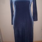 Grey long velour chinese dress with side slit