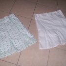 White on white lace mini skirt