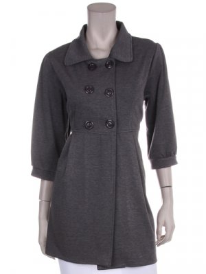 Grey jacket with collar with 6-button