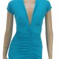 Mustard ruched long top with back slit