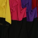 Fushia ruffle with black and black belt