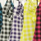 Black and White plaid halter top