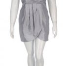 Tube mini dress with pleated front and split