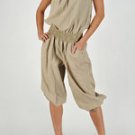 Capri jumper with elastic top and waist
