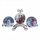 Christmas Plate Set with Rack