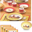 Country Rooster Dinnerware Set
