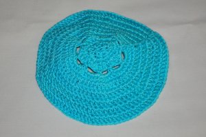Crocheted Teal Kippah