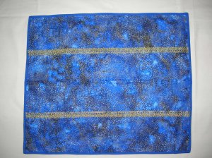 Blue and Gold Challah Cover