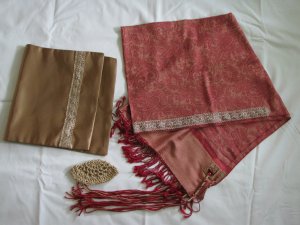 Red & Gold Tallit Set