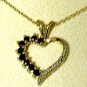18K Gold Sapphire Heart Necklace