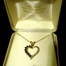 18K Gold Sapphire Heart Necklace