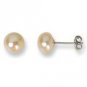 Genuine White Freshwater Pearl Studs Stud Earrings