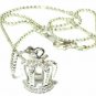 Silver Crown Pendant Necklace