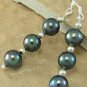 Genuine Black Freshwater Pearl Dangle Earrings