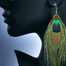 Genuine Peacock Feather Earrings