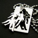 Zodiac Gemini Twins Pendant Necklace