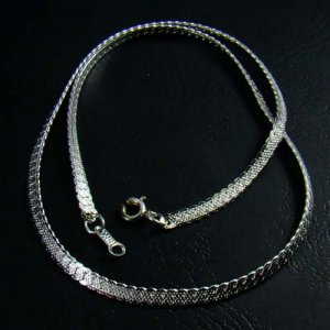 Sterling Silver Plated Mesh Chain